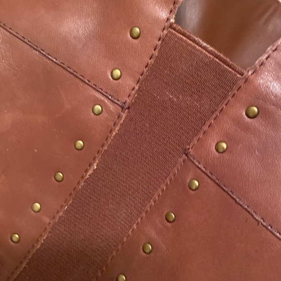 Tall tan leather boots, NEW, side, zipper.  Gibson Latimer size 8 - Picture 8 of 8